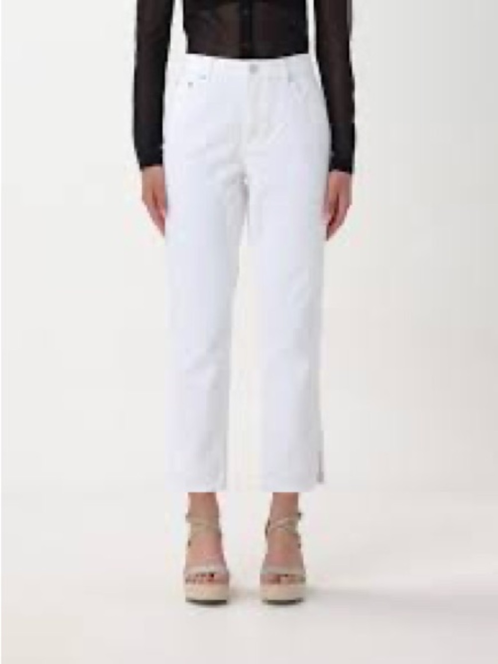 Michael Kors White Cropped Ankle Jeans